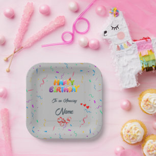Square Paper Bord – ideaal voor verjaardagsfeestje