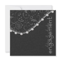 Square Pearl Verloving Invitation