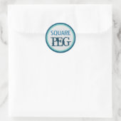 Square Peg Ronde Sticker (Tas)