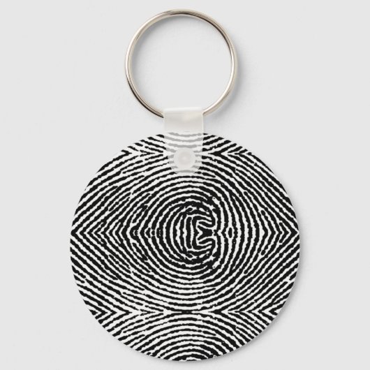 Square People Fingerprints Sleutelhanger (Voorkant)