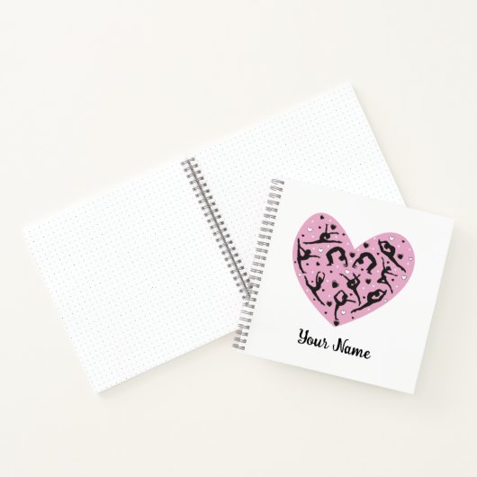 Square Personalized Rhythmic Gymnastics Notebook Notitieboek (Binnen)
