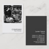 Square Photo 0115 - Classic Motorcycle Engine Visitekaartje (Voorkant / Achterkant)