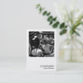 Square Photo 0115 - Classic Motorcycle Engine Visitekaartje (Staand voorkant)