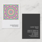Square Photo 0268 - Colorful Kaleidoscope Visitekaartje (Voorkant / Achterkant)