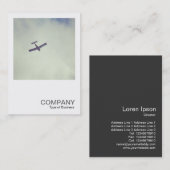 Square Photo 0449 - Passing Plane 02 Visitekaartje (Voorkant / Achterkant)