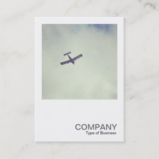 Square Photo 0449 - Passing Plane 02 Visitekaartje (Voorkant)