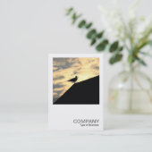 Square Photo 0514 - Herring Gull Sunset Visitekaartje (Staand voorkant)