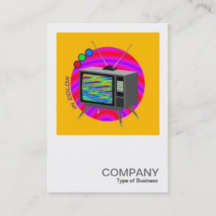 Square Photo 073 - Retro Color TV Visitekaartje
