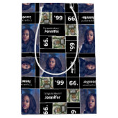 Square Photo Afstuderen Class Year Black Medium Cadeauzakje (Voorkant)