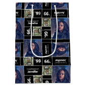 Square Photo Afstuderen Class Year Black Medium Cadeauzakje (Achterkant)