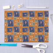 Square Photo Afstuderen Class Year Burnt Oranje Tissuepapier (Craft)