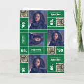 Square Photo Afstuderen Class Year Green Kaart (Achterkant)