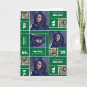 Square Photo Afstuderen Class Year Green Kaart (Voorkant)