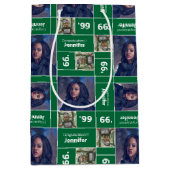 Square Photo Afstuderen Class Year Green Medium Cadeauzakje (Voorkant)