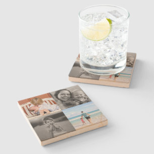 Square Photo Collage Stenen Onderzetter