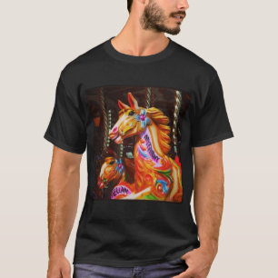 Square Photo - Merry-go-round Horses 02 T-shirt