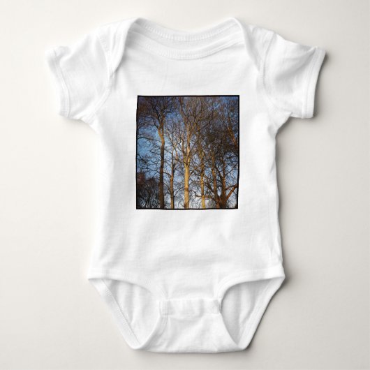 Square Photo - Sunlit Winter Trees Romper (Voorkant)