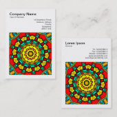 Square Photo (v3) - Abstract Kaleidoscoop 02 Visitekaartje (Voorkant / Achterkant)