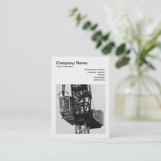 Square Photo (v3) - Tower Crane 02 Visitekaartje (Staand voorkant)
