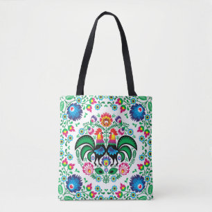 Square Poland Rooster Pattern Draagtas