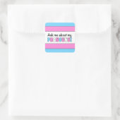 Square Pronouns Sticker (Trans Pride) (Tas)