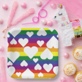 Square Rainbow Paper-Bord Papieren Bordje (Feest)