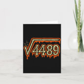 Square Root 4489 Equals 67 Geek Joke Kaart (Voorkant)
