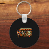 Square Root 4489 Equals 67 Geek Joke Sleutelhanger (Voorkant)