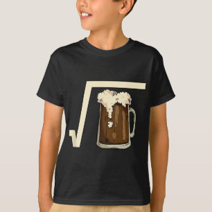 Square Root Beer Wiskunde Pun Mathemad Joke Scienc T-shirt