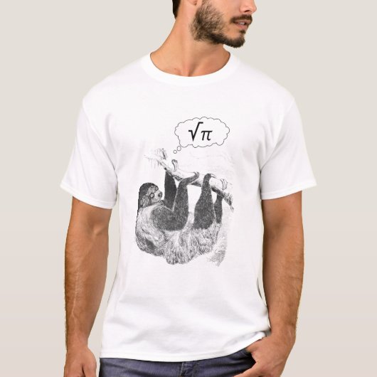 Square Root en Sloth Pi T Shirt (Voorkant)