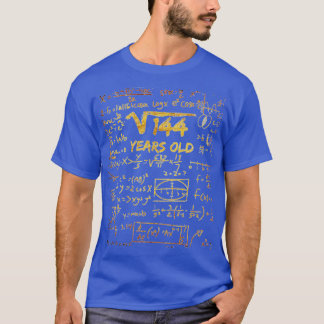 Square Root of 144 12th Birthday 12 Year Old Wisku T-shirt