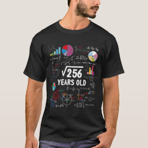 Square Root of 256 16th Birthday 16 Year Old Gifts T-shirt