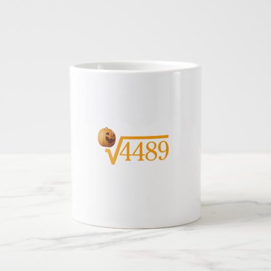 Square Root of 4489 Coffee Mug Extra Grote Beker (Voorkant)