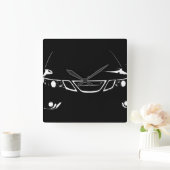 Square Saab Clock Vierkante Klok (Huis)