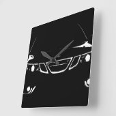 Square Saab Clock Vierkante Klok (Hoek)