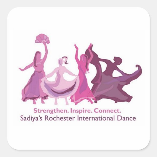 Square Sadiya's Rochester International Dance Vierkante Sticker (Voorkant)