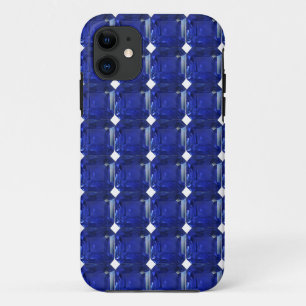 Square Sapphire Gemstone Blue iPhone 11 Hoesje