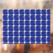 Square Sapphire Gemstone Blue Raamsticker (Vel 2)
