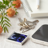 Square Sapphire Sleutelhanger (Zijkant)