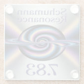 Square Schumann Resonance Glass Coaster Glazen Onderzetter (Achterkant)