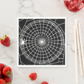 Square Spider Web, Scary Halloween Design Servet (Insitu)