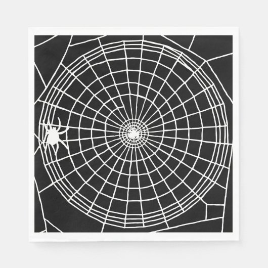 Square Spider Web, Scary Halloween Design Servet (Voorkant)
