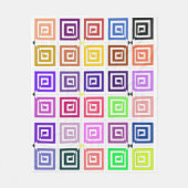 Square Spirals Fleece Blanket Deken (Voorkant)