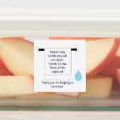 Square Sticker Hotel Towel Water Conservation Sign (Aangebracht)