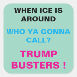 Square Stickers, sheet of six 3 inch stickeSticker Vierkante Sticker