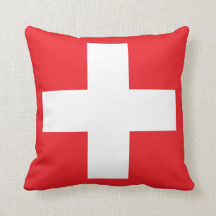 Square Swiss Flag Sierkussen