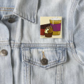 Square Truffle Snail-Button Vierkante Button 5,1 Cm (In situ)