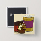 Square Truffle Snail-Button Vierkante Button 5,1 Cm (Voorkant /achterkant)