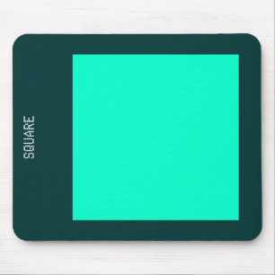 Square - Turquoise en Dk Green Muismat