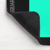 Square - Turquoise en White Muismat (Hoek)